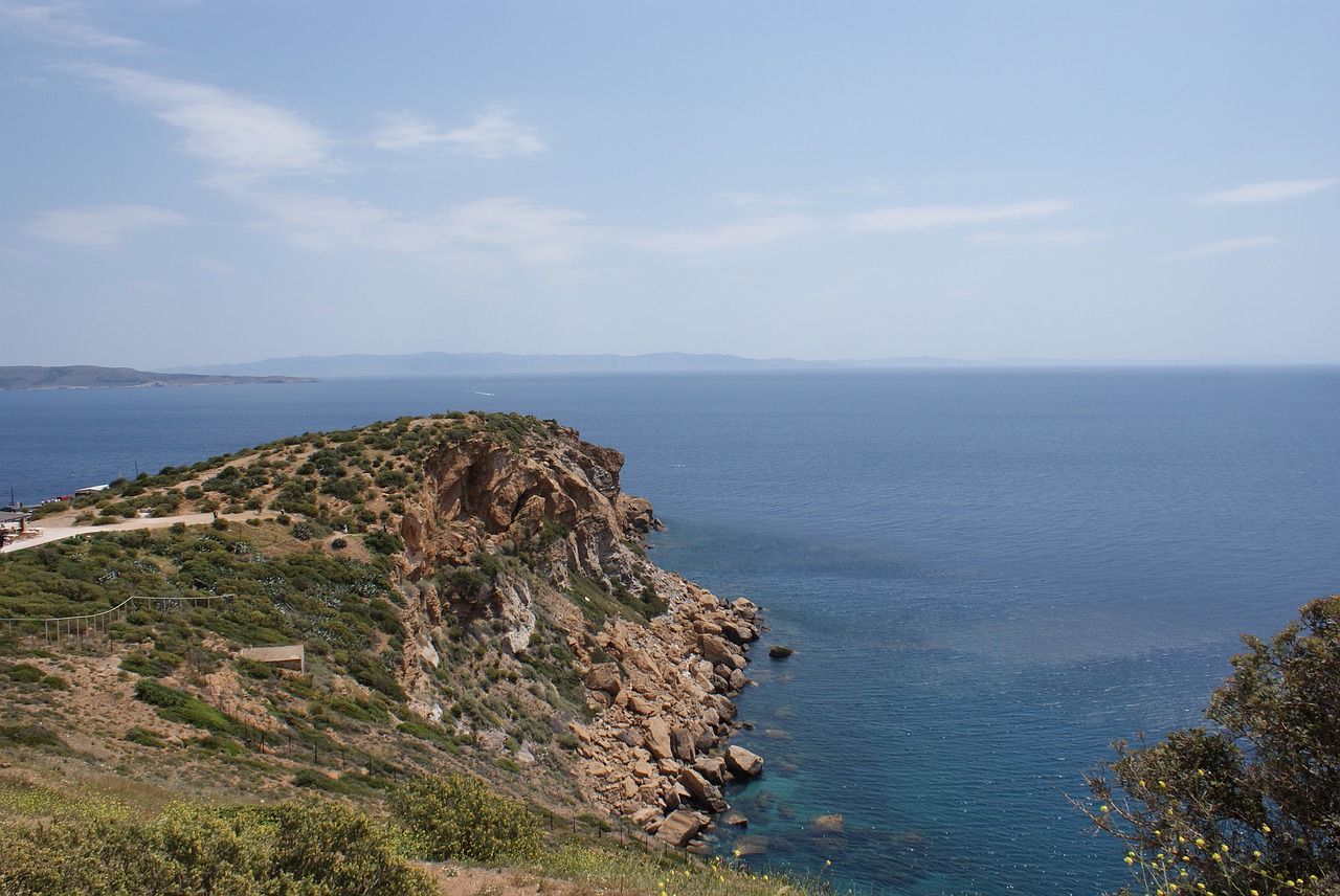 cape sounion  greece  cyclades free photo