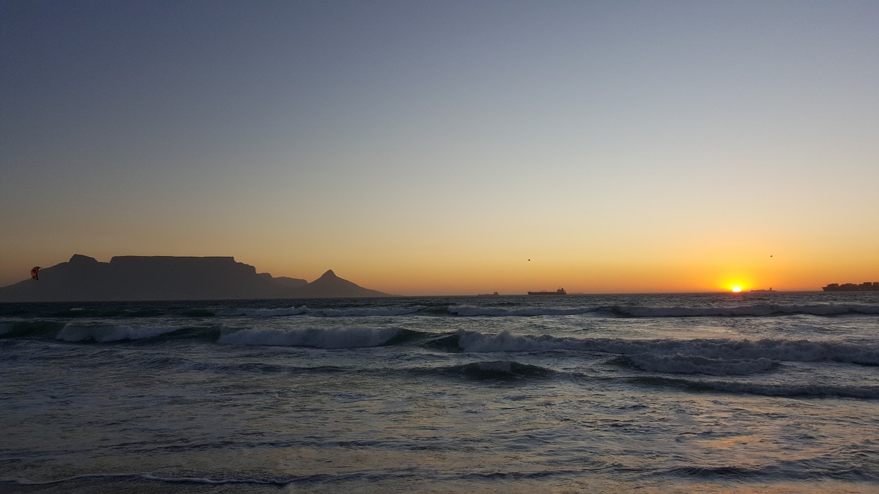 cape town table mountain sunset free photo