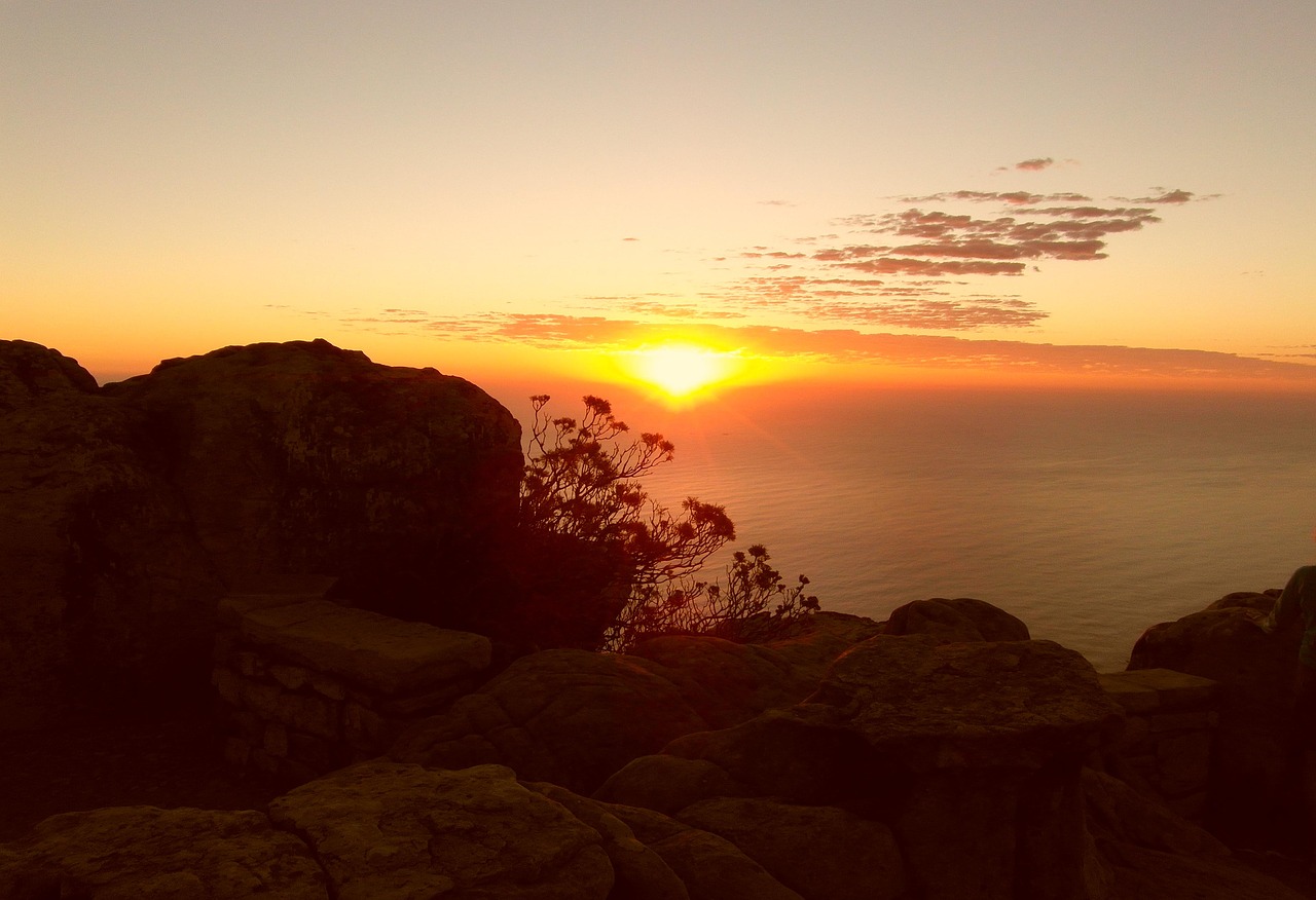 cape town  sunset  table mountain free photo