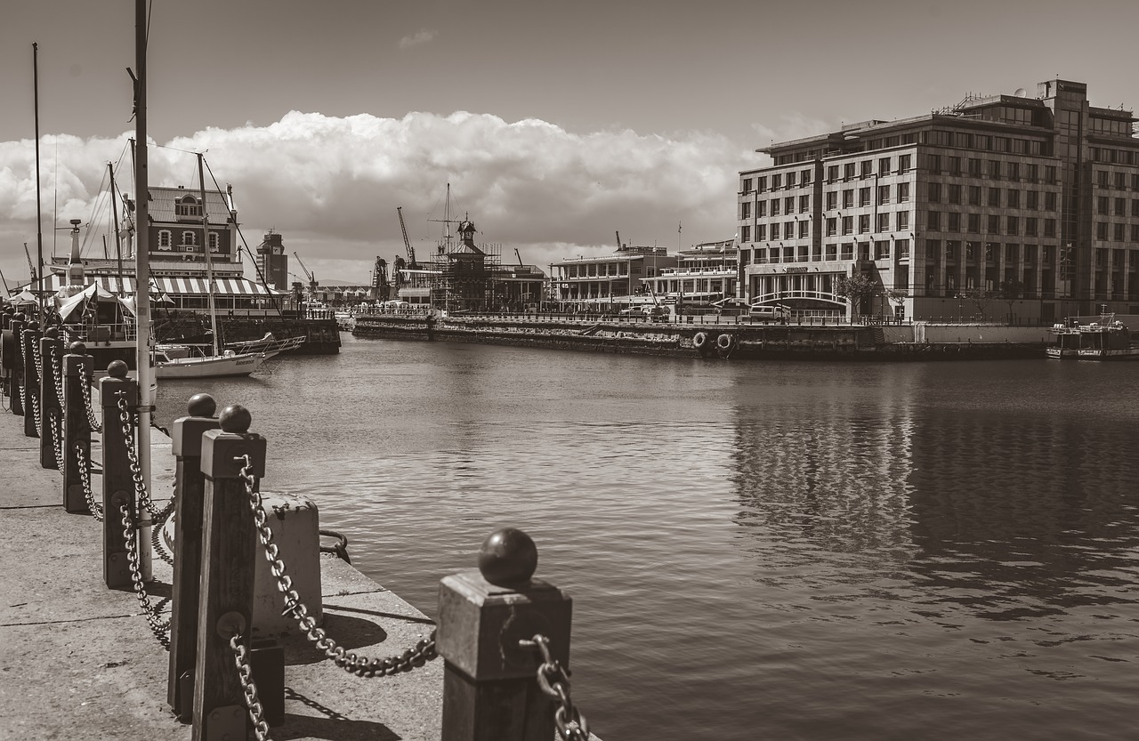 cape town  black and white  water-front free photo