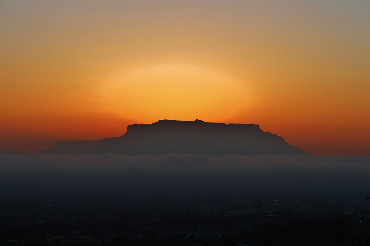 cape town table mountain cloud bank free photo