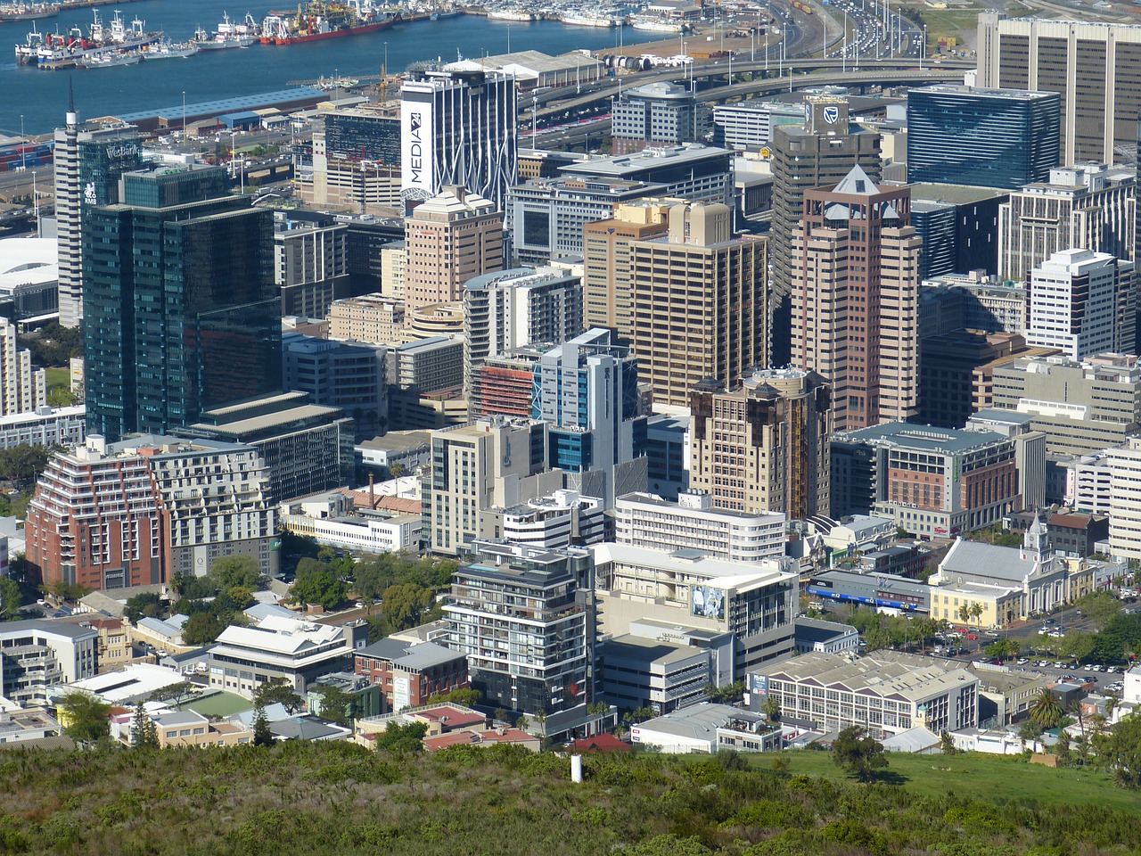 cape town south africa distant view free photo