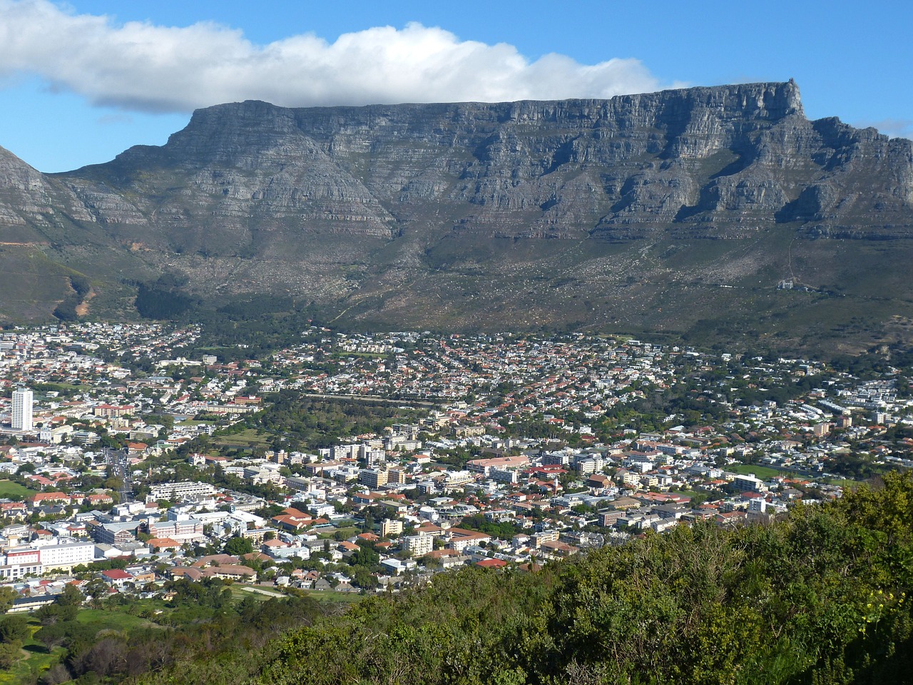 cape town south africa distant view free photo