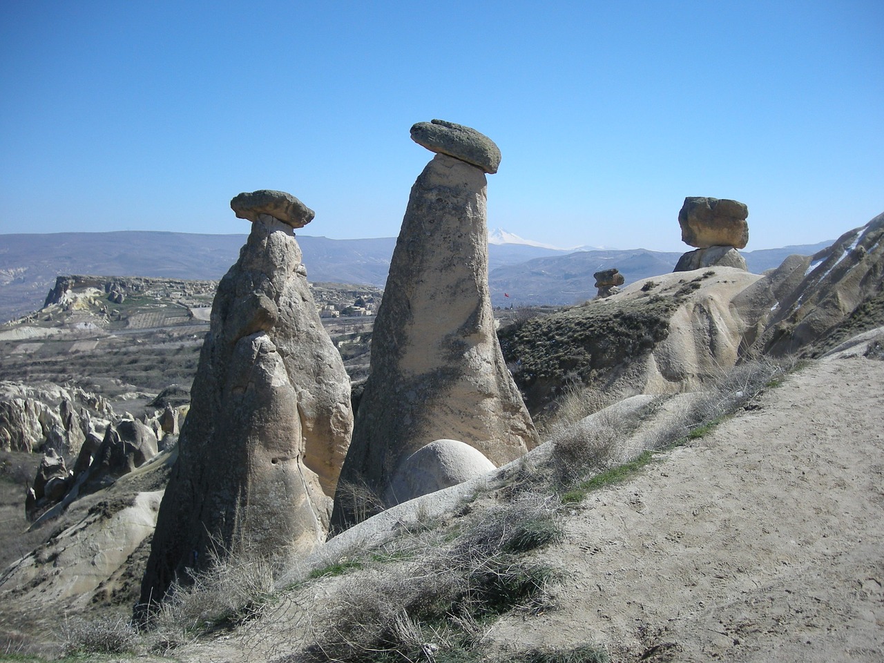 cappadocia mushroom stone sky free photo