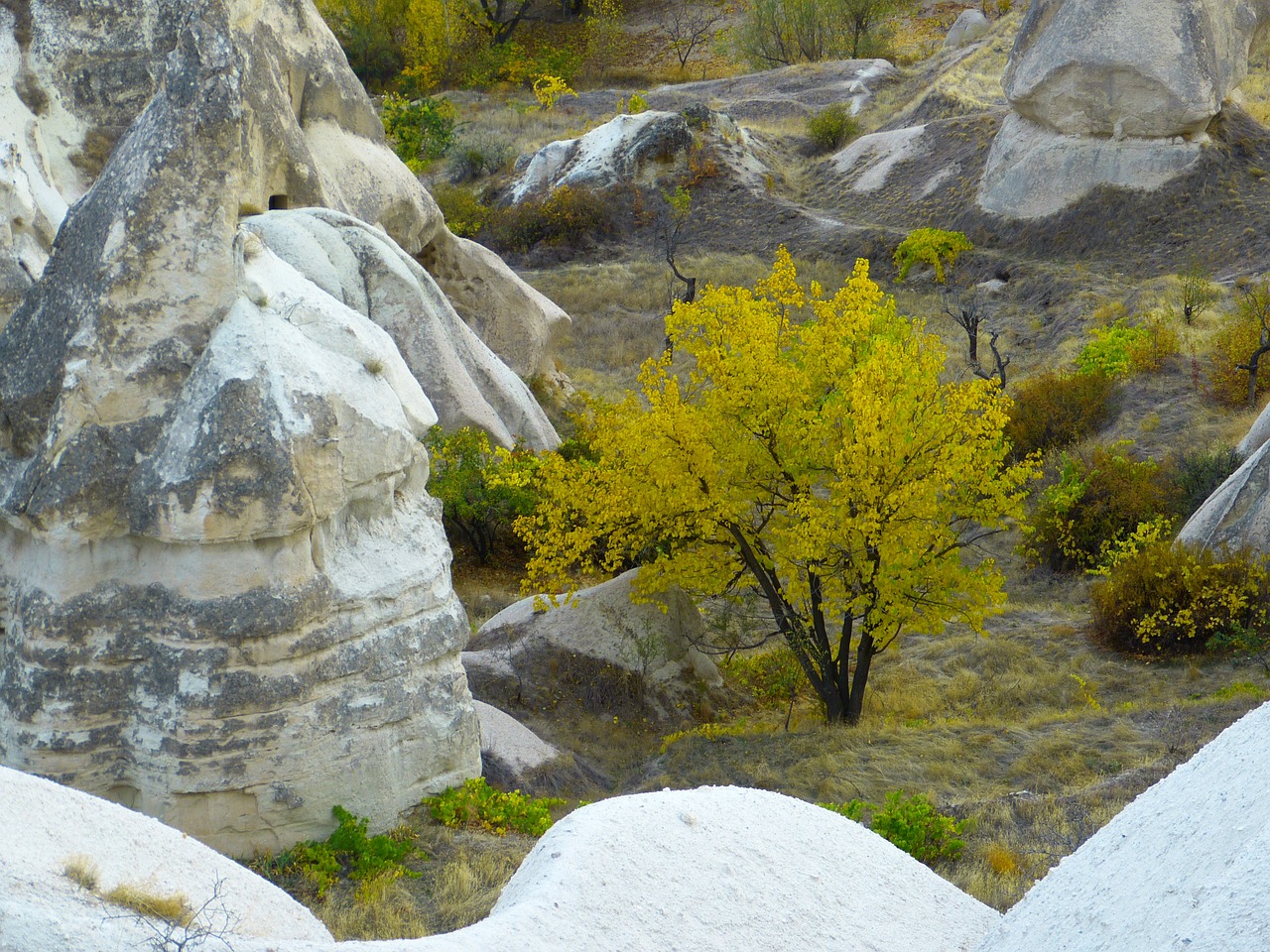 cappadocia tufa rock formations free photo