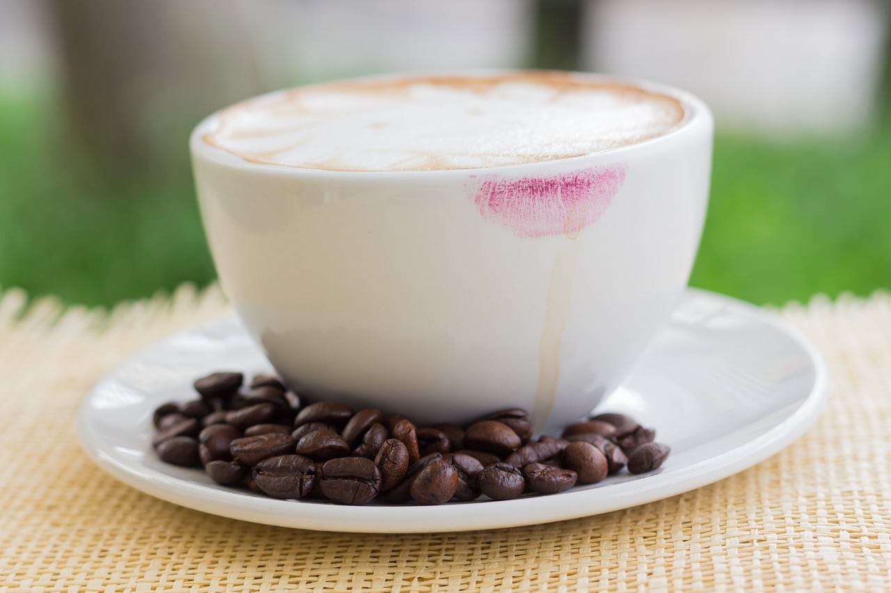 cappuccino beverage in the morning free photo