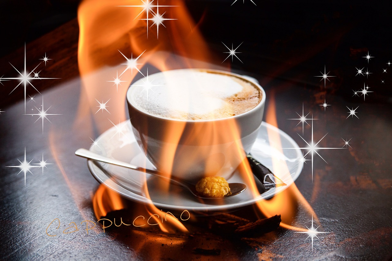 cappuccino flame fire free photo