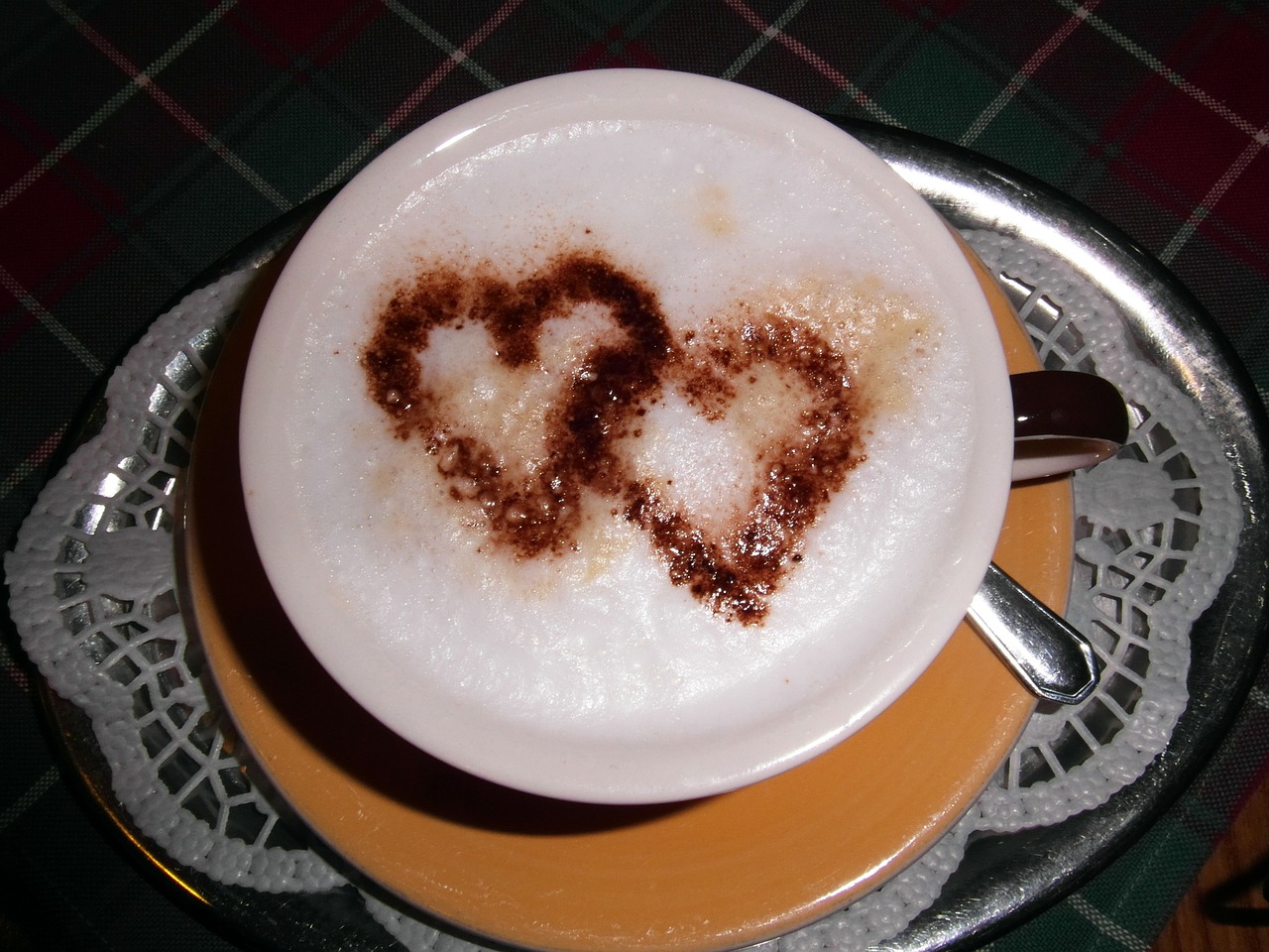 cappucino heart coffee free photo