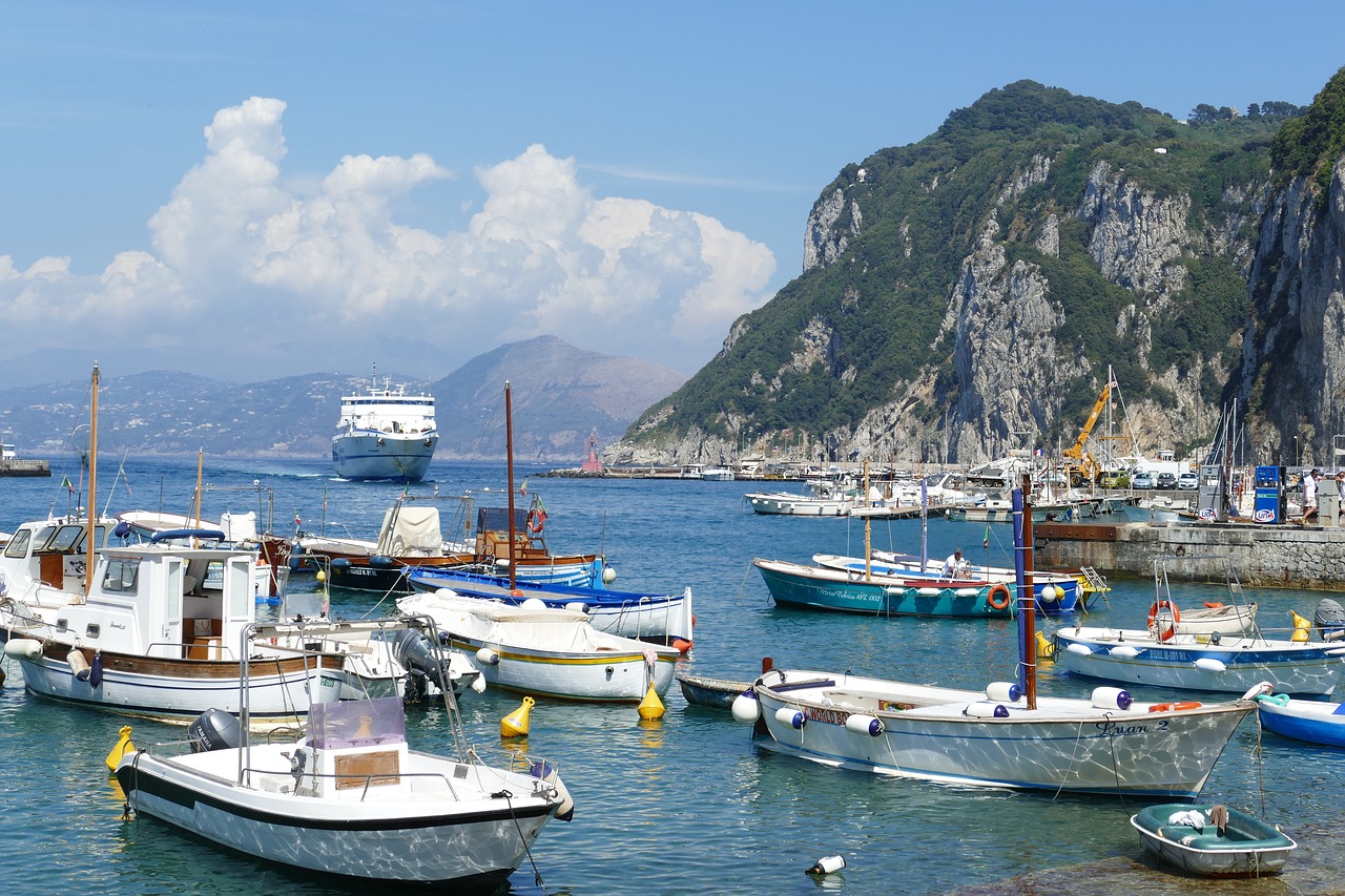 capri italy mediterranean free photo