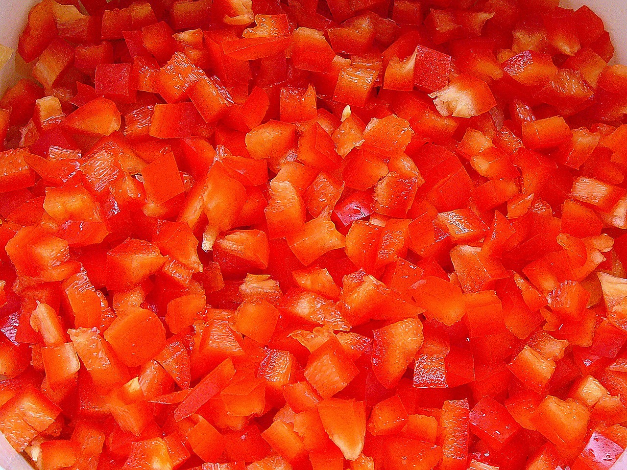 capsicum chopped red free photo