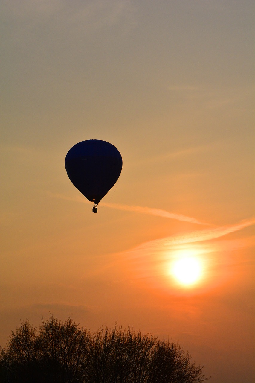 captive balloon sunset balloon free photo