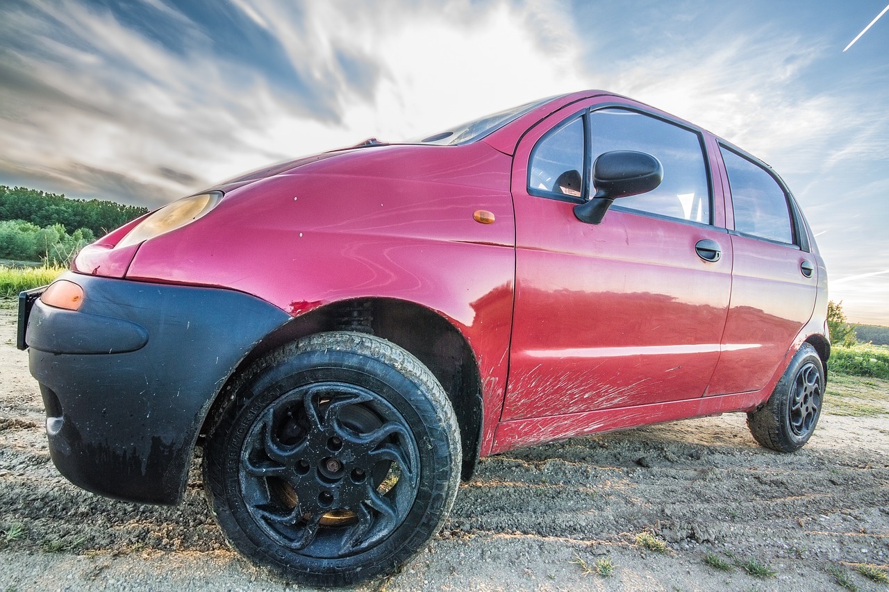 car sunset colors free photo