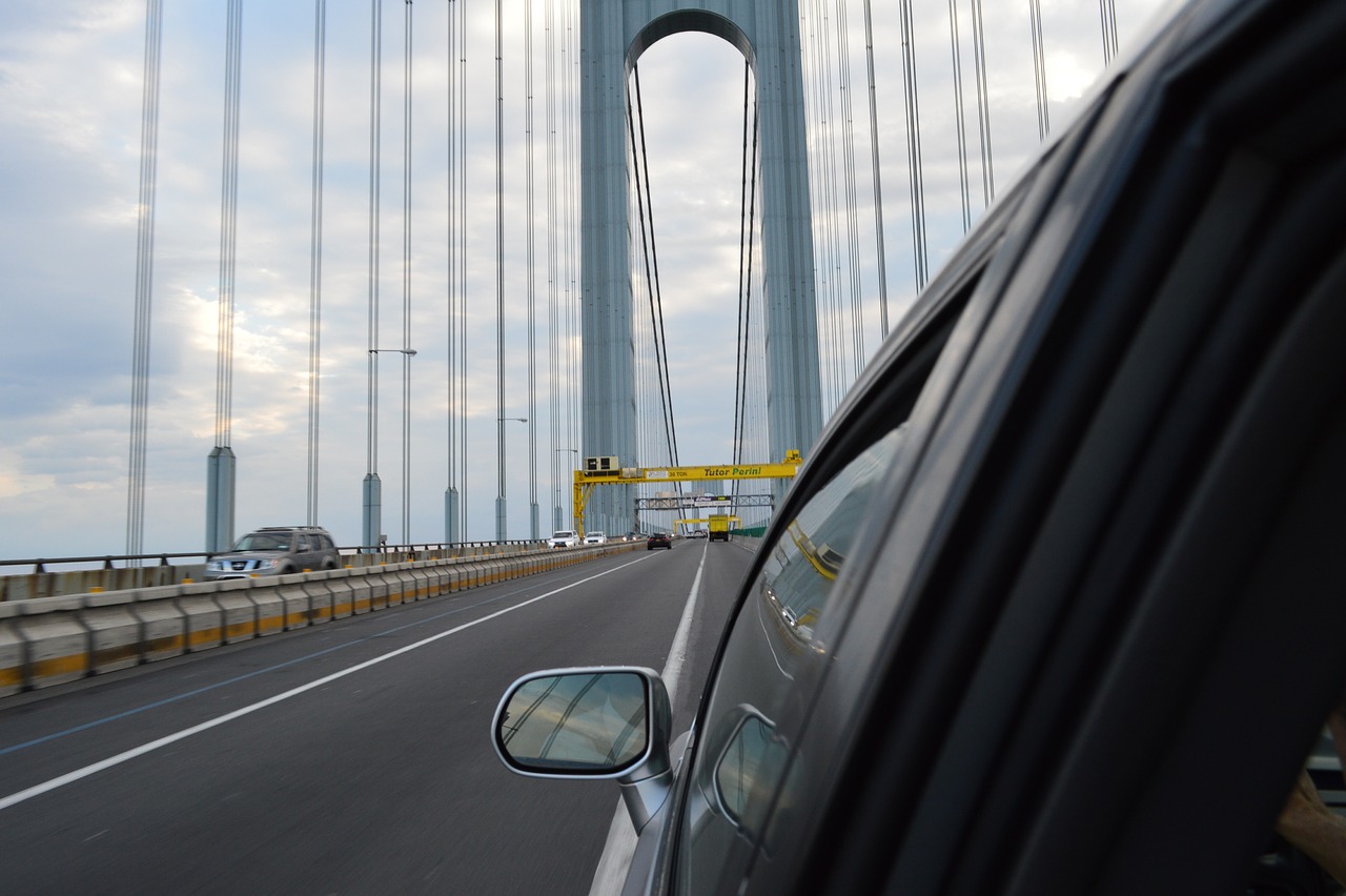 car bridge outside free photo