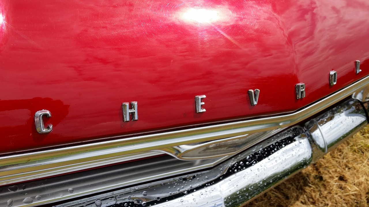 chevrolet car red free photo