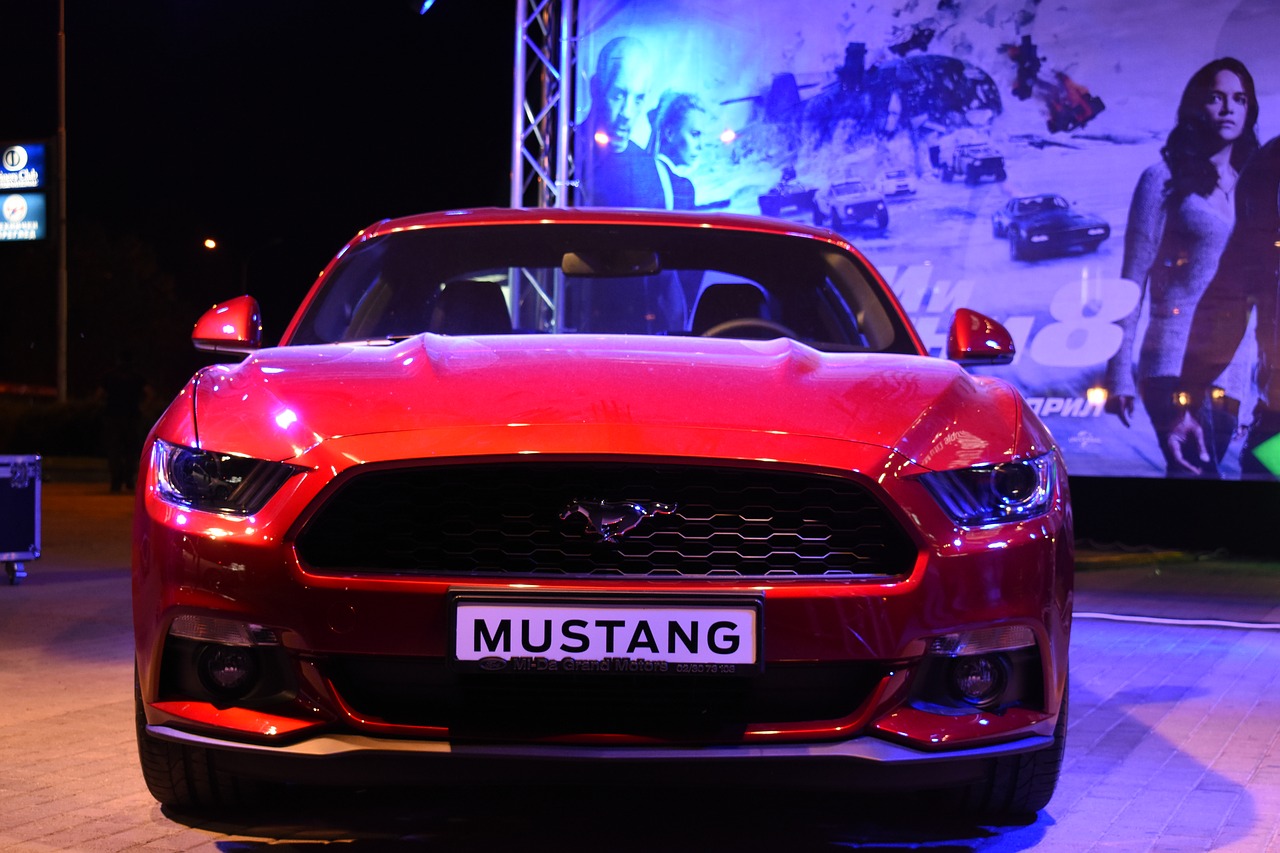 car mustang red free photo