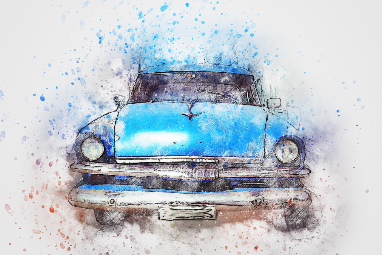 car old car art free photo