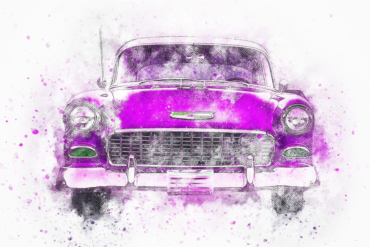 car old car art free photo