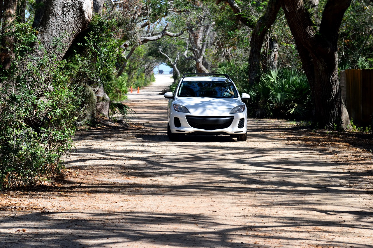 car driving dirt road free photo