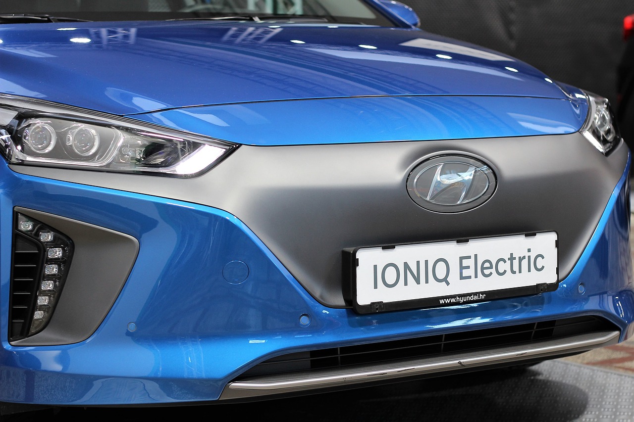 car  hyundai ioniq electric  auto show zagreb 2018 free photo