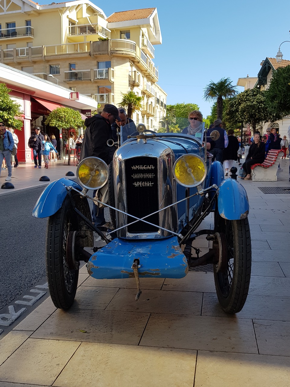 car  former  blue free photo