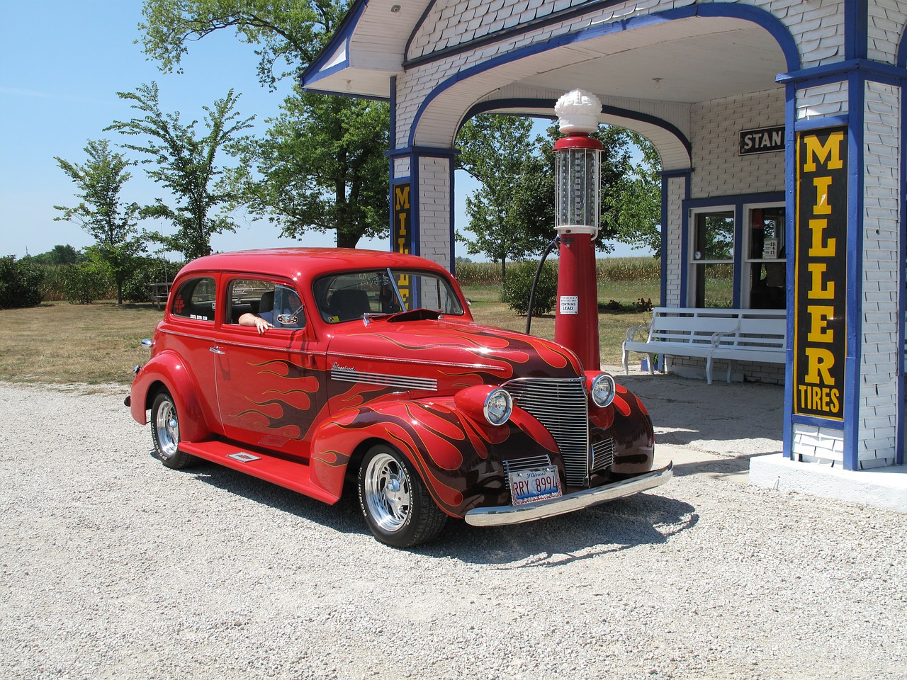 car route 66 chicago free photo