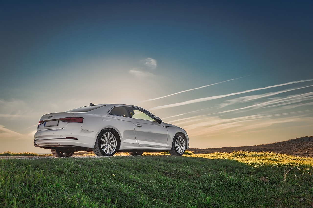 car  sunset  sky free photo