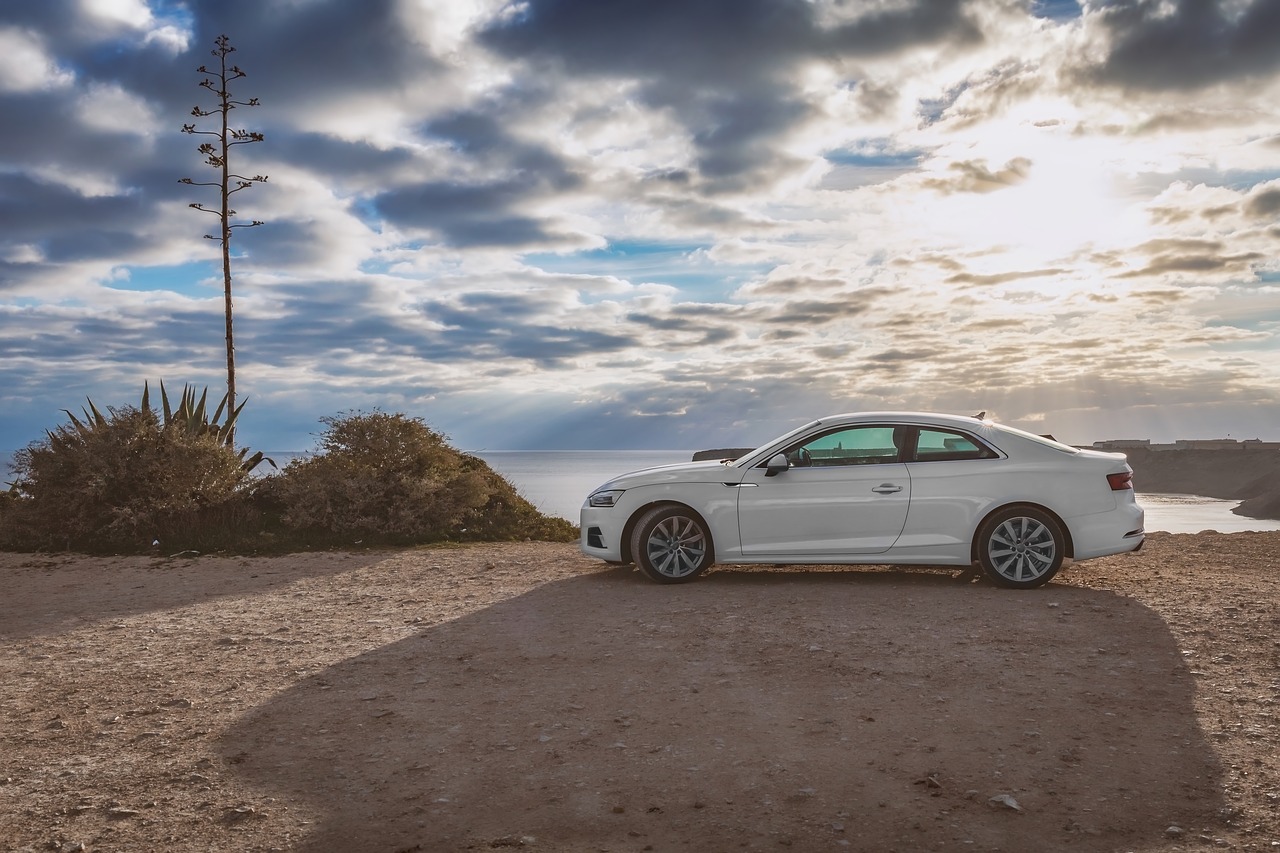 car  sunset  cliff free photo