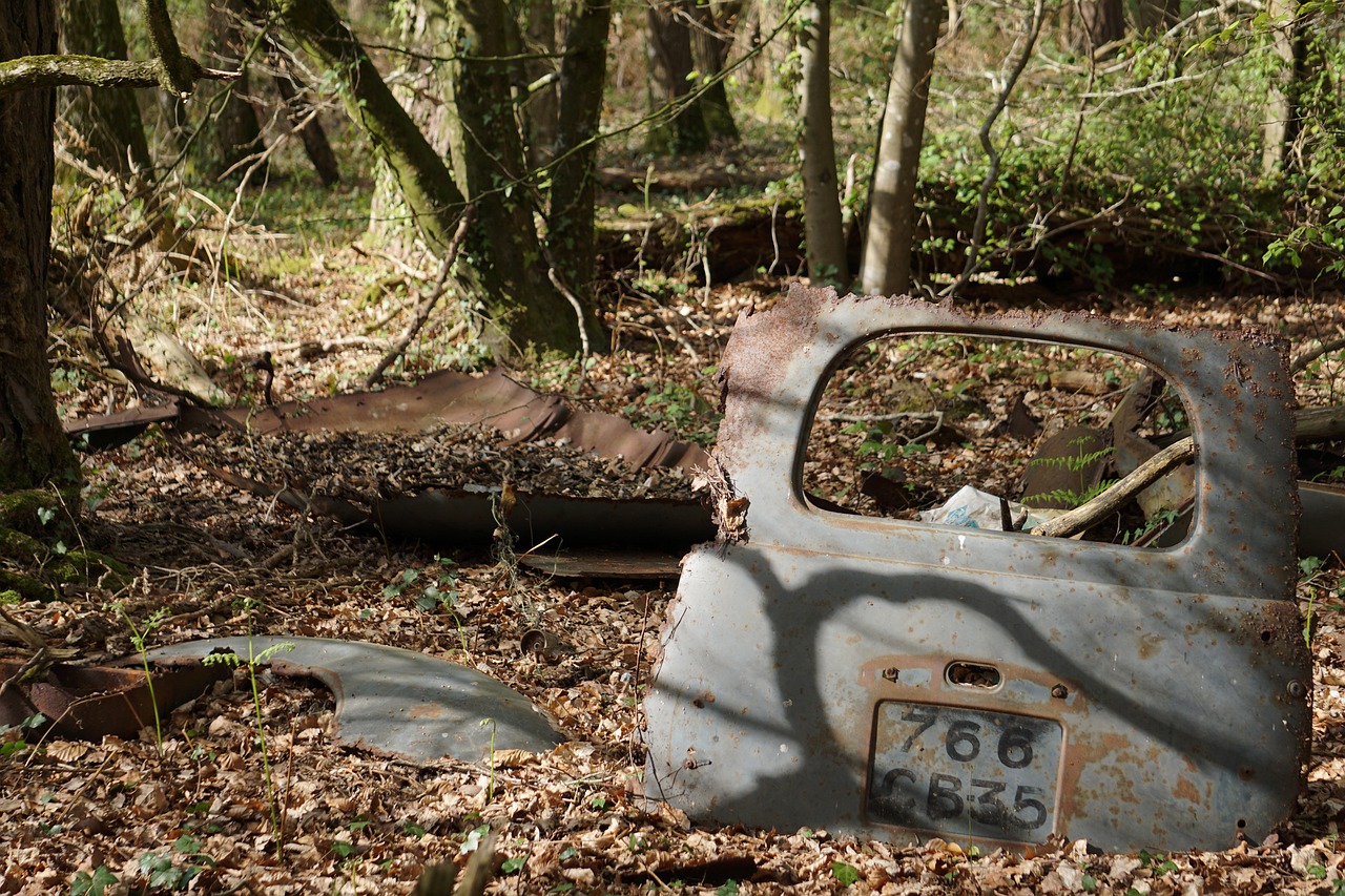 car  carcass  abandonment free photo