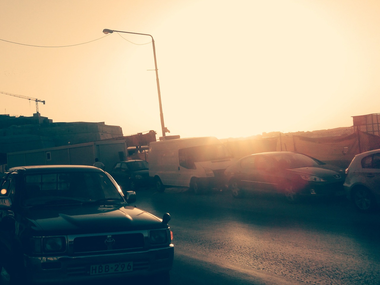 car sunset malta free photo