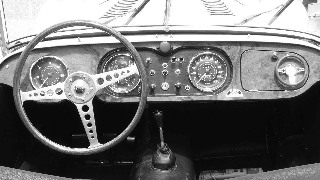 car black and white dashboard free photo