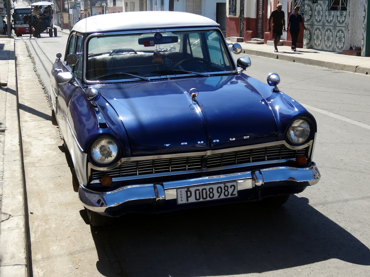 car retro blue free photo