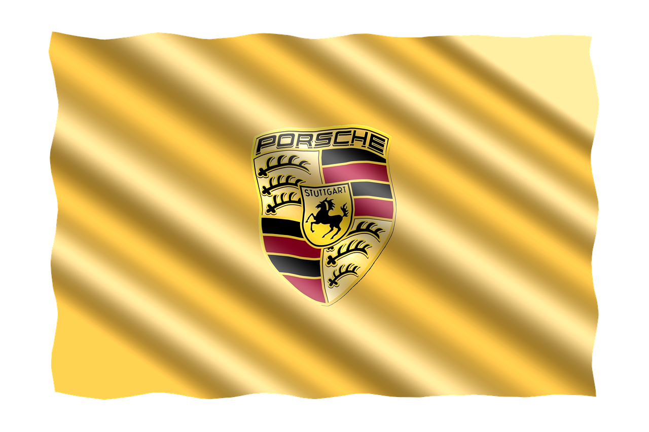 car brand flag porsche free photo