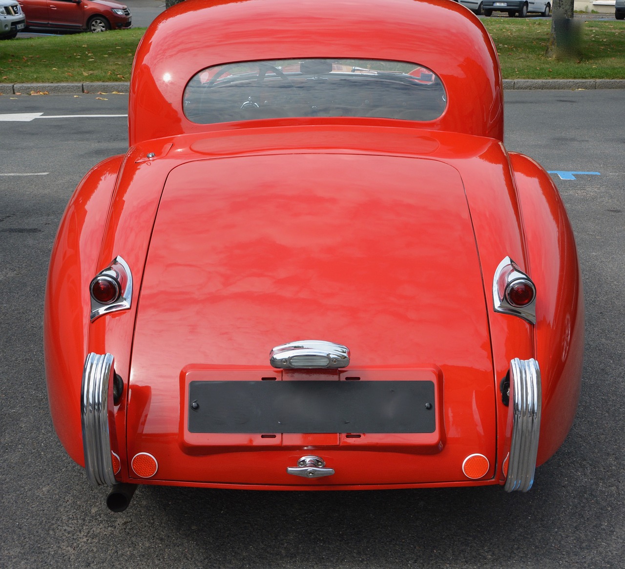 car collection red bodywork trunk free photo