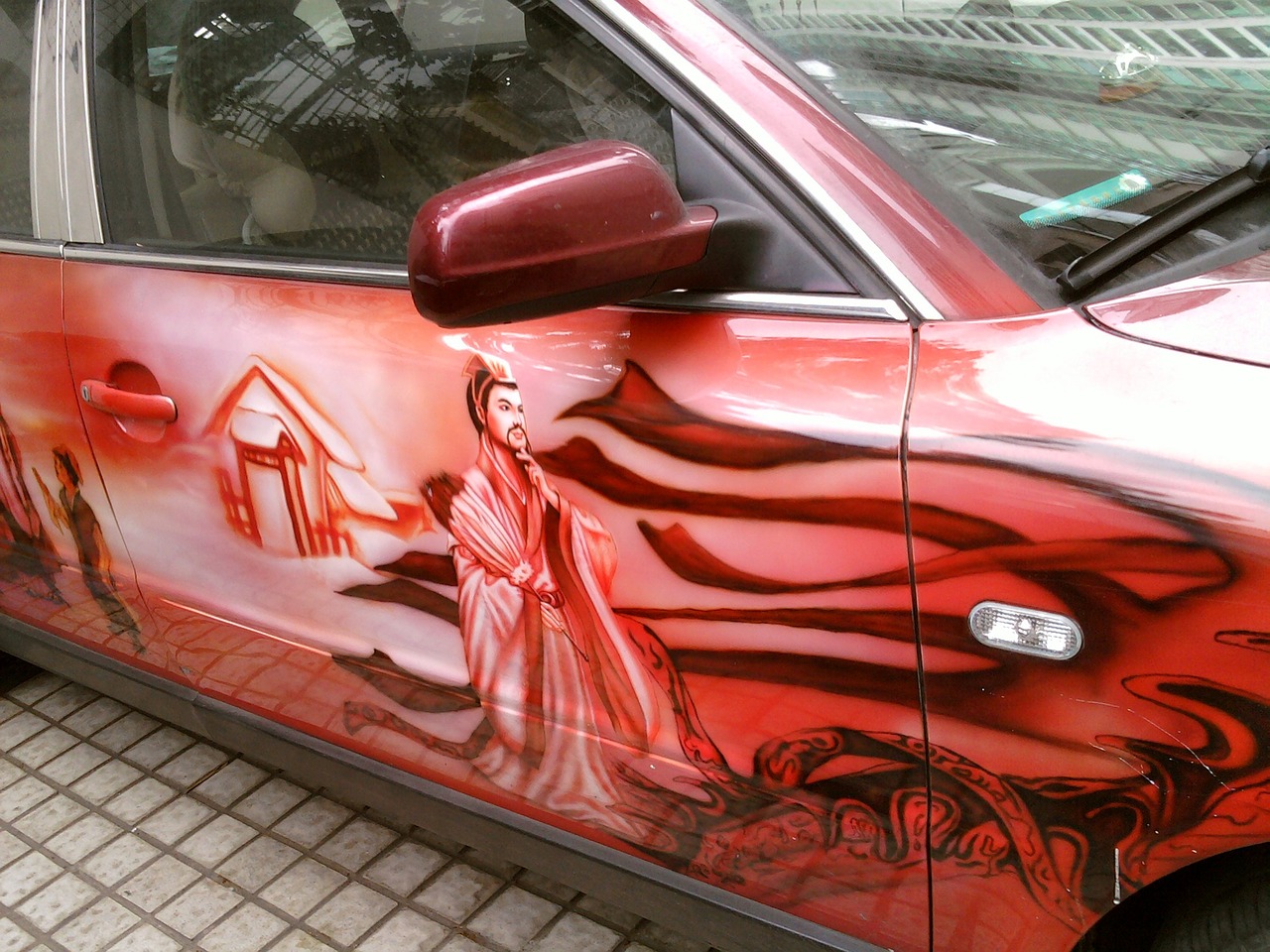 car painting street photography automotive free photo