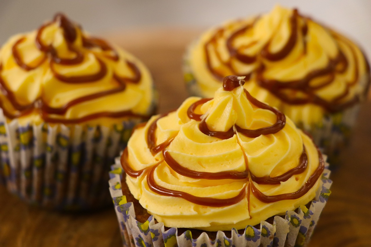 caramel  cupcakes  sweet free photo