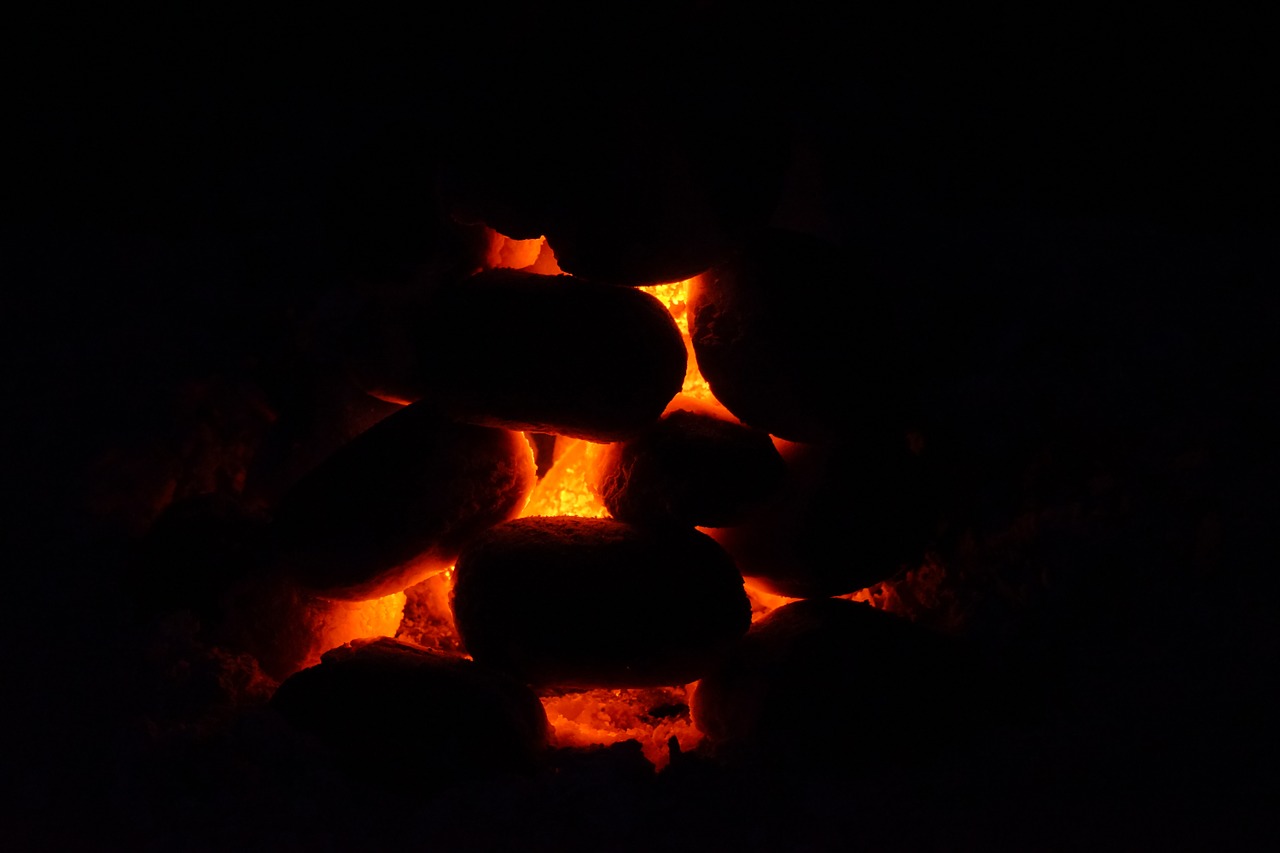 carbon charcoal glow free photo