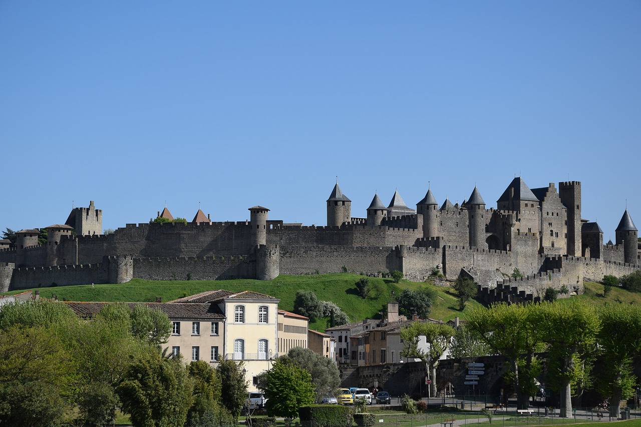 carcasone france fortress free photo