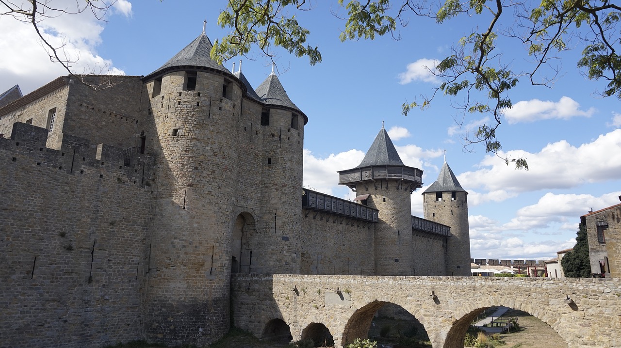 carcassonne france summer free photo