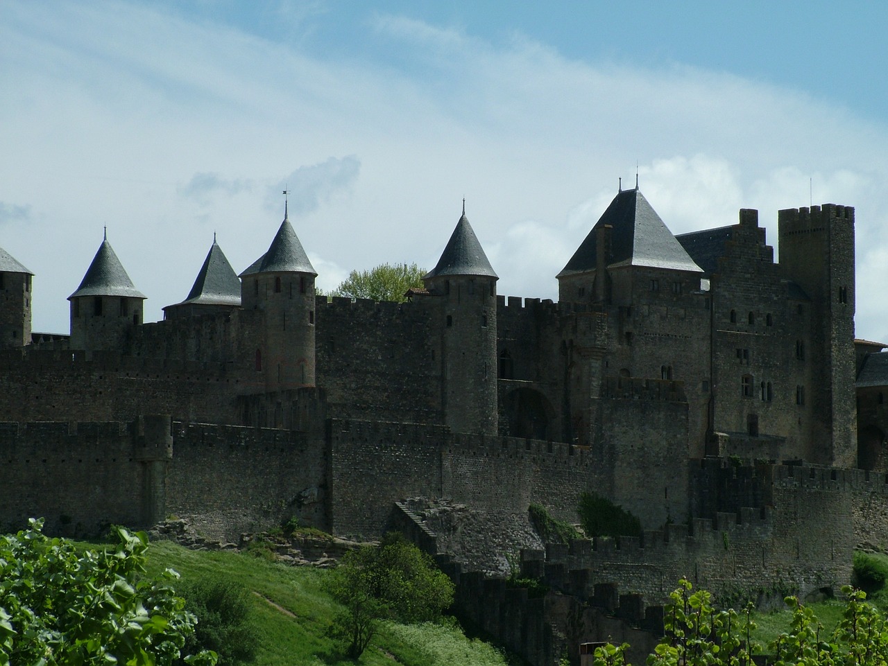 carcassonne castle fortress free photo