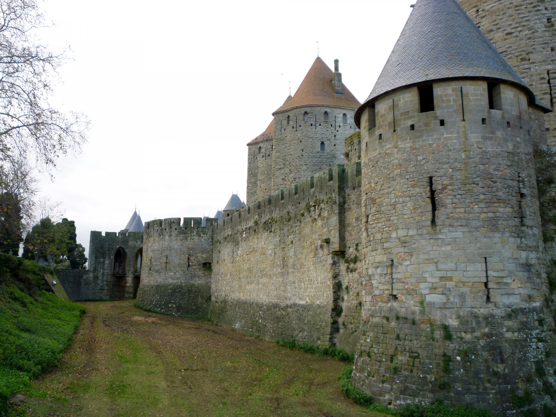 castle carcassonne battlements free photo