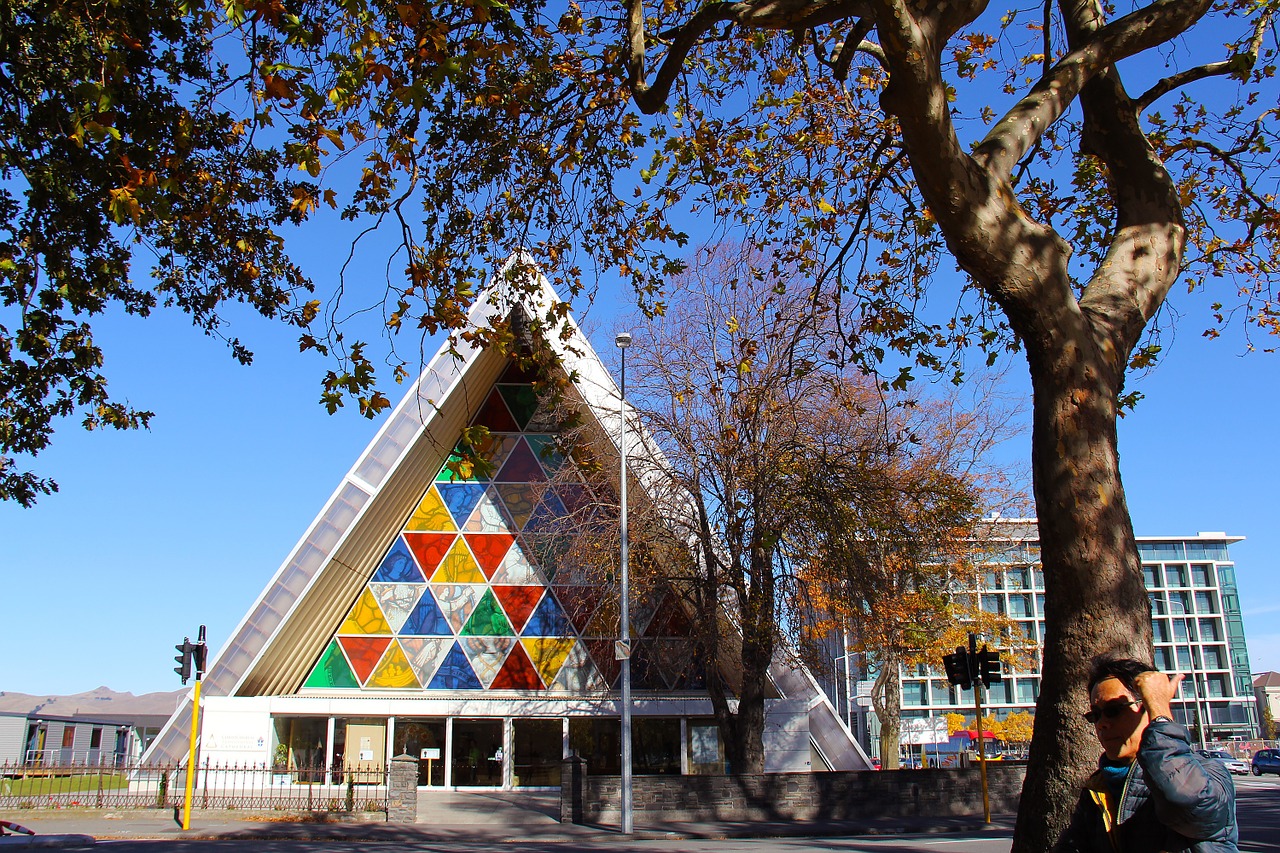 cardboard cathedral city autumn free photo