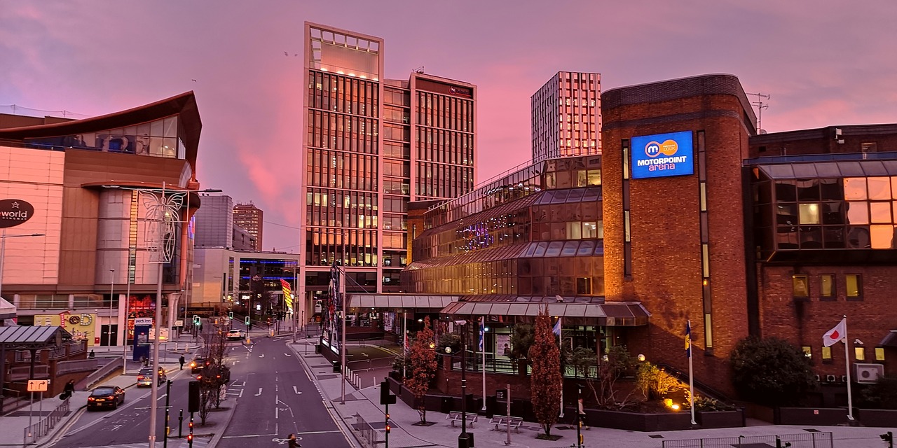 cardiff  city  buildings sunrise free photo