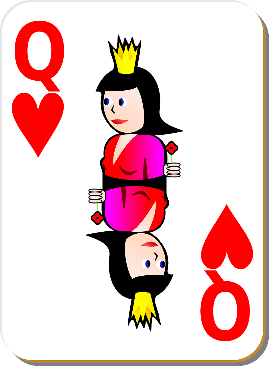 cards queen playing card free photo