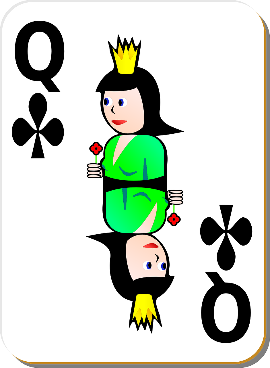 cards queen playing card free photo