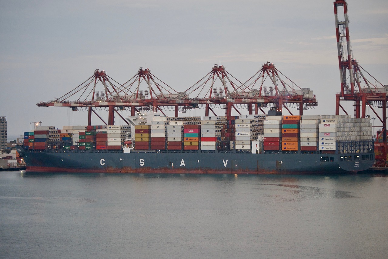 cargo  ship  port free photo