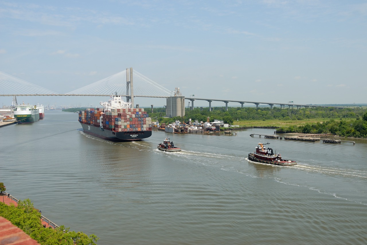 cargo ship freighter savannah free photo