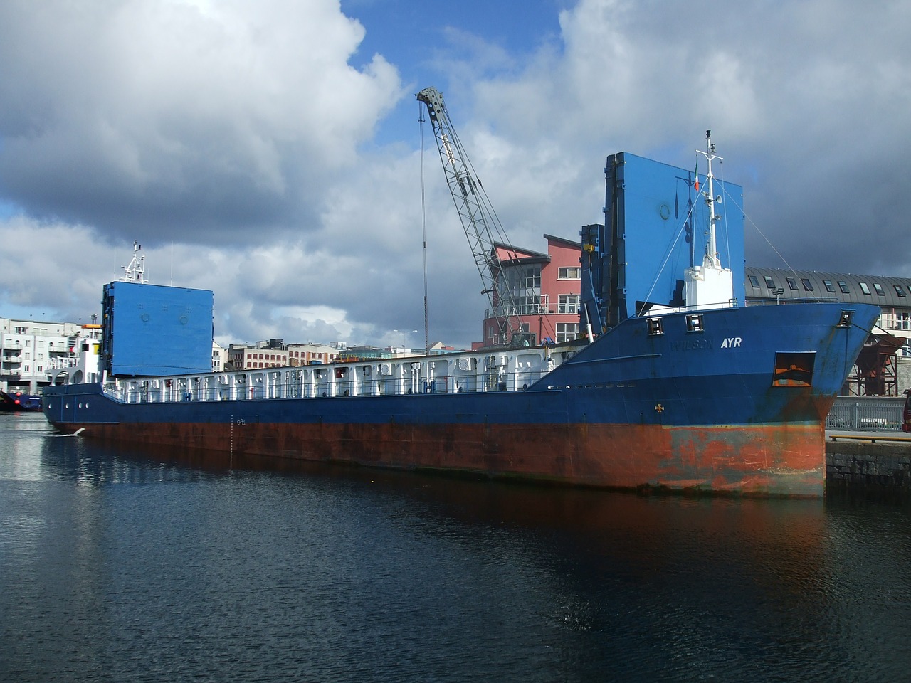 cargo ship galway galway docks free photo