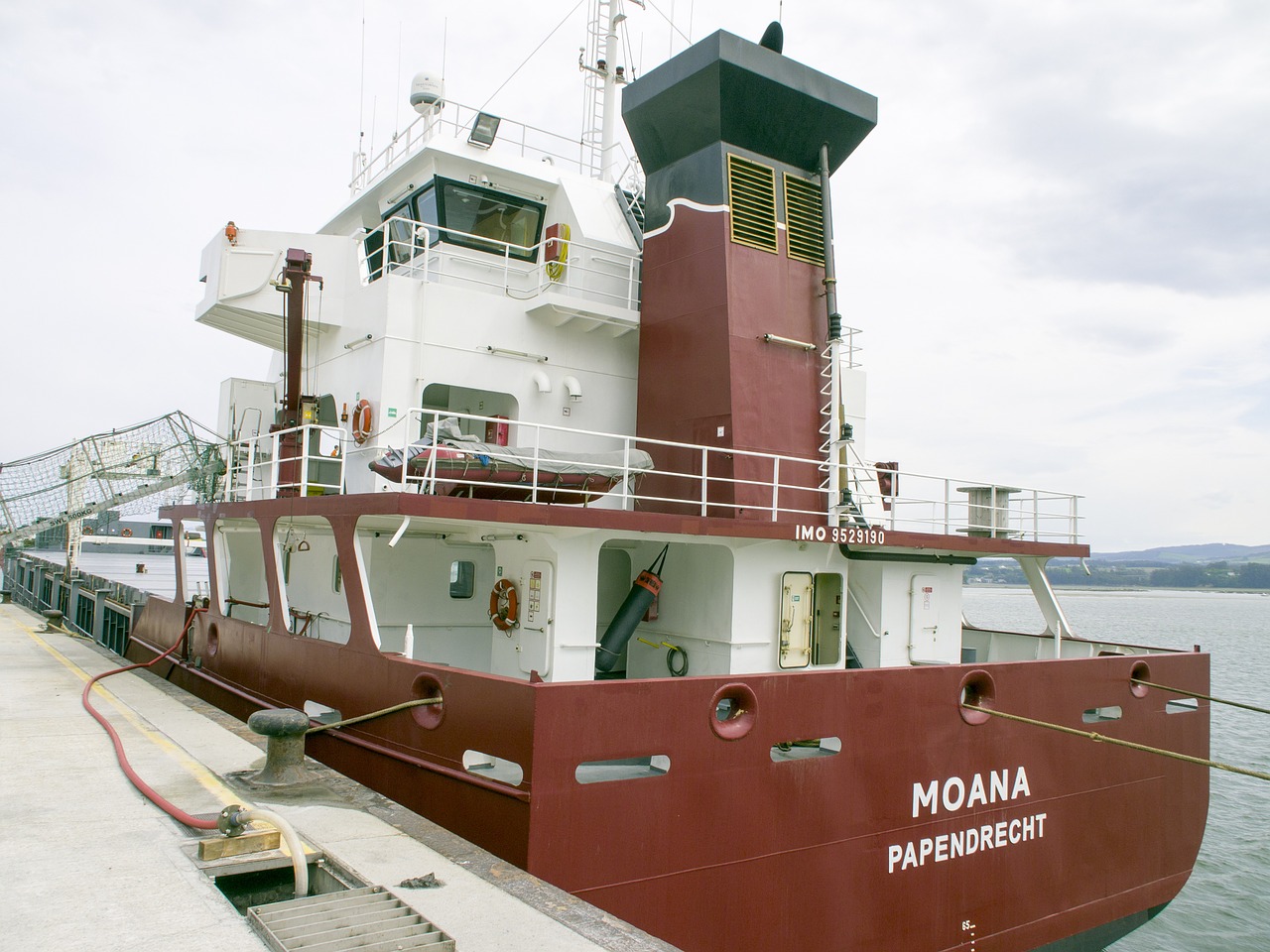 cargo ship port ribadeo lugo free photo