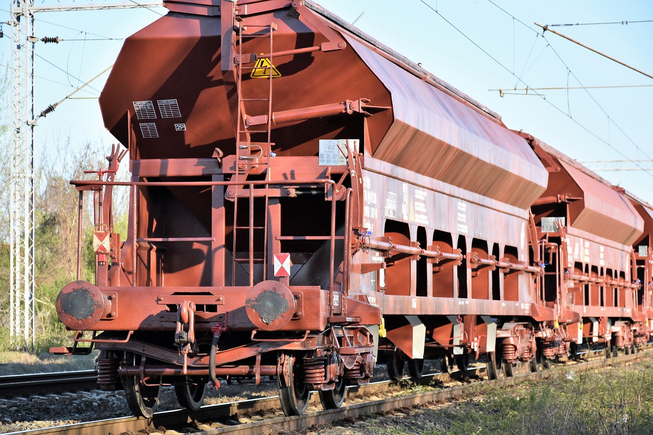 cargo train  last wagon  transportation free photo