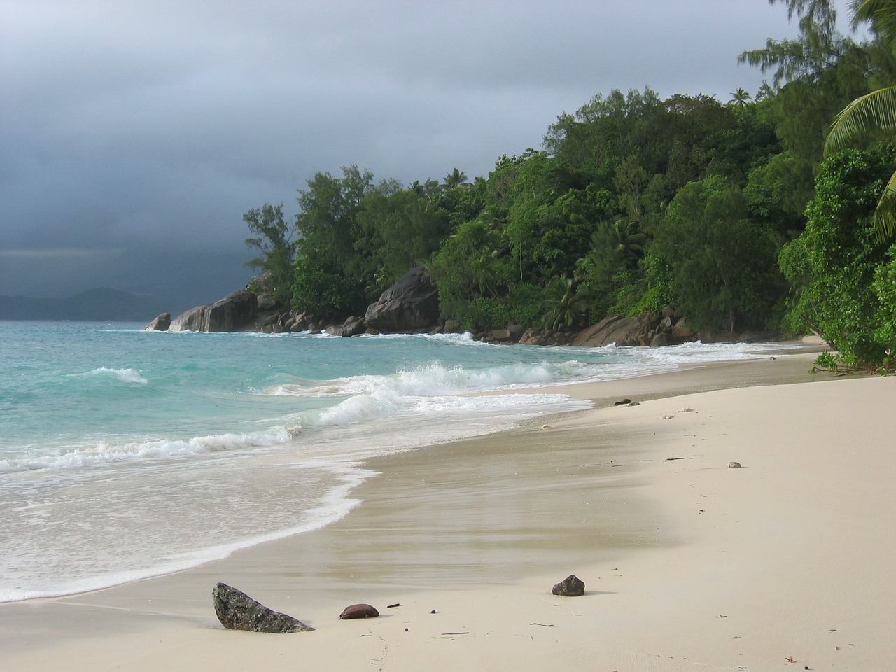 caribbean holiday paradise approaching storm free photo